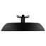 Colony 1 Light Medium Semi-Flush Mount Fixture Matte Black w/ Polished Nickel