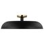Colony 1 Light Large Semi-Flush Mount Fixture Matte Black w/ Burnished Brass