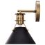 Outpost 1 Light Wall Sconce Matte Black w/ Burnished Brass