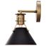 Outpost 1 Light Wall Sconce Matte Black w/ Burnished Brass