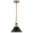 Outpost 1 Light Small Pendant Matte Black w/ Burnished Brass
