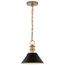 Outpost 1 Light Small Pendant Matte Black w/ Burnished Brass