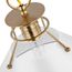 Outpost 1 Light Small Pendant Matte White w/ Burnished Brass
