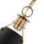 Outpost 1 Light Medium Pendant Matte Black w/ Burnished Brass