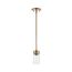 Intersection 1 Light Mini Pendant Burnished Brass w/ Clear Glass