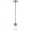 Intersection 1 Light Mini Pendant Burnished Brass w/ Clear Glass