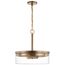 Intersection 3 Light Pendant Burnished Brass w/ Clear Glass