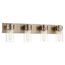 Intersection 4 Light Vanity Burnished Brass w/ Clear Glass