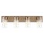 Intersection 4 Light Vanity Burnished Brass w/ Clear Glass