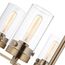 Intersection 5 Light Chandelier Burnished Brass w/ Clear Glass