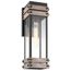 Homestead 1 Light Medium Wall Lantern Matte Black & Wood Finish w/ Clear Seeded Glass