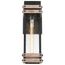 Homestead 1 Light Large Wall Lantern Matte Black & Wood Finish w/ Clear Seeded Glass