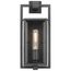 Exhibit 1 Light Small Wall Lantern Matte Black Finish w/ Clear Beveled Glass