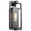 Exhibit 1 Light Small Wall Lantern Matte Black Finish w/ Clear Beveled Glass