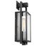 Exhibit 1 Light Small Wall Lantern Matte Black Finish w/ Clear Beveled Glass