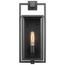Exhibit 1 Light Medium Wall Lantern Matte Black Finish w/ Clear Beveled Glass