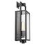 Exhibit 1 Light Medium Wall Lantern Matte Black Finish w/ Clear Beveled Glass