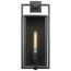 Exhibit 1 Light Large Wall Lantern Matte Black Finish w/ Clear Beveled Glass