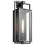 Exhibit 1 Light Large Wall Lantern Matte Black Finish w/ Clear Beveled Glass