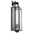 Exhibit 1 Light Large Wall Lantern Matte Black Finish w/ Clear Beveled Glass