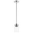 Intersection 1 Light Mini Pendant Polished Nickel w/ Clear Glass