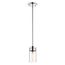 Intersection 1 Light Mini Pendant Polished Nickel w/ Clear Glass