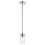 Intersection 1 Light Mini Pendant Polished Nickel w/ Clear Glass