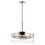 Intersection 3 Light Pendant Polished Nickel w/ Clear Glass