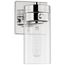 Intersection 1 Light Vanity Polished Nickel w/ Clear Glass