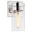 Intersection 1 Light Vanity Polished Nickel w/ Clear Glass