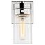 Intersection 1 Light Vanity Polished Nickel w/ Clear Glass