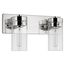 Intersection 2 Light Vanity Polished Nickel w/ Clear Glass