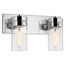 Intersection 2 Light Vanity Polished Nickel w/ Clear Glass