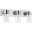 Intersection 3 Light Vanity Polished Nickel w/ Clear Glass