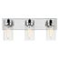 Intersection 3 Light Vanity Polished Nickel w/ Clear Glass