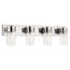 Intersection 4 Light Vanity Polished Nickel w/ Clear Glass