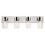 Intersection 4 Light Vanity Polished Nickel w/ Clear Glass