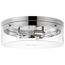 Intersection Large Flush Mount Fixture Polished Nickel w/ Clear Glass