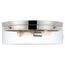 Intersection Large Flush Mount Fixture Polished Nickel w/ Clear Glass