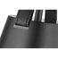Zelda 1 Light Pendant Medium Base 60 Watt Black Finish Black Metal Shade Faux Leather Straps