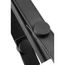 Zelda 1 Light Pendant Medium Base 60 Watt Black Finish White Metal Shade Faux Leather Straps
