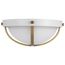 Lincoln 2 Light Large Flush Mount Medium Base 60 Watt Matte White Finish White Opal Glass