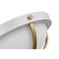 Lincoln 2 Light Large Flush Mount Medium Base 60 Watt Matte White Finish White Opal Glass