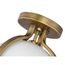 Lincoln 1 Light Semi Flush Mount Medium Base 60 Watt Matte White Finish White Opal Glass
