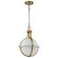 Lincoln 1 Light Medium Pendant Medium Base 60 Watt Matte White Finish White Opal Glass