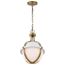 Lincoln 1 Light Medium Pendant Medium Base 60 Watt Matte White Finish White Opal Glass
