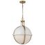Lincoln 1 Light Large Pendant Medium Base 60 Watt Matte White Finish White Opal Glass