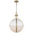 Lincoln 1 Light Large Pendant Medium Base 60 Watt Matte White Finish White Opal Glass