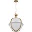 Lincoln 1 Light Large Pendant Medium Base 60 Watt Matte White Finish White Opal Glass
