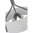 Livingston 4 Light Pendant Medium Base 60 Watt Putty Gray Finish White Linen Fabric Shade